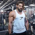 thumbnail image 2 of Muscleguys Mens Yback Racerback Tank tops Causal Algodón GymShark Logo Impreso Verano Singletspangjing, 2 of 4