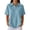 Sky Blue, variant on Polo Shirts for Women Casual Waffle Knit Short Sleeve Golf Polo Shirts Business Work V Neck Button Collared Blouses Trendy 2026 Summer Tees Sky Blue XXXL