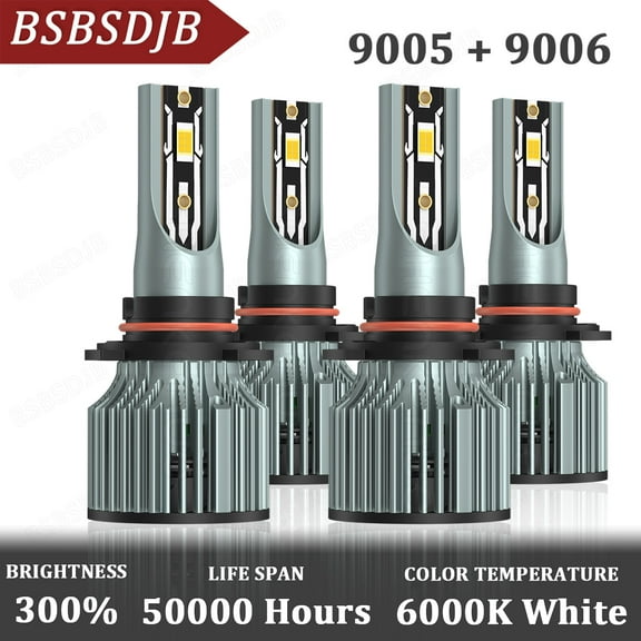 For Chevrolet Caprice 1987 1988 1989 1990 LED Headlight High&Low Beam Bulbs White