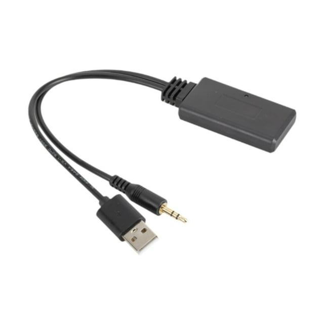 Receptor de audio Adaptador de música de alta definición Negro Bluetooth 5.0 Adaptadores Cable de audio AUX para auriculares