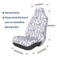thumbnail image 3 of Yiaed World Travel2 Print Car Seat Covers,Universal Auto Seats Protector Fits for Car,SUV Sedan,Truck,Automotive Seat Covers & Accessories, 3 of 5