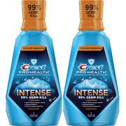 (2 pack) (2 pack) Crest Pro Health Intense Mouthwash, Clean Mint, 1 L (33.8 fl oz)