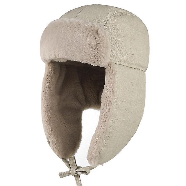 Gorro cálido de soldado de invierno con orejeras, gorro de cazador para hombre con orejeras, forro de felpa, gorro cálido a prueba de viento para desollar en invierno, cazar, montar al aire libre