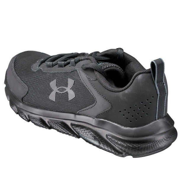 Ua Charged Assert All Black Under Armour Shoes Men's Under
