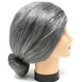 thumbnail image 3 of Skeleteen Old Lady Multi-color Halloween Granny Bun Costume Wig, for Adult, 3 of 5