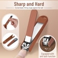 thumbnail image 2 of Set de manicura SHANCHAHUA 7 piezas de acero inoxidable con estuche beige+marrón, 2 of 9