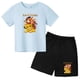 thumbnail image 3 of Conjunto de 2 piezas de camiseta y pantalones cortos con estampado de El Rey León Simba para niños y adolescentes, ropa informal de manga corta, traje de moda, 3 of 5