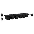 thumbnail image 6 of Meridian Furniture Pavilion Black Boucle Fabric Bench, 6 of 13