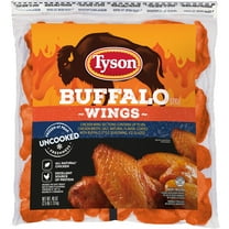 Tyson Uncooked Buffalo Style Seasoned Chicken Wings, 2.5 lb Bag (Frozen)