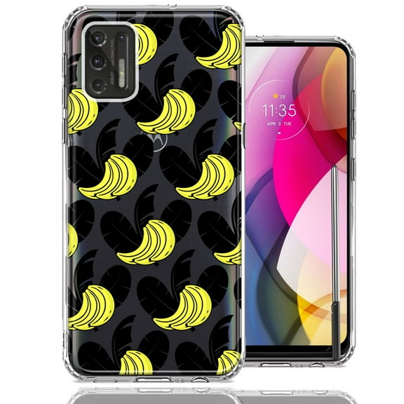 MUNDAZE For Motorola Moto G Stylus 2021 Tropical Bananas Design Double Layer Phone Case Cover