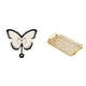 thumbnail image 1 of Reloj de pared moderno de acrílico con diseño de mariposa y flores, bandeja rectangular para servir con borde y asa, ideal para sala de estar,, 1 of 8