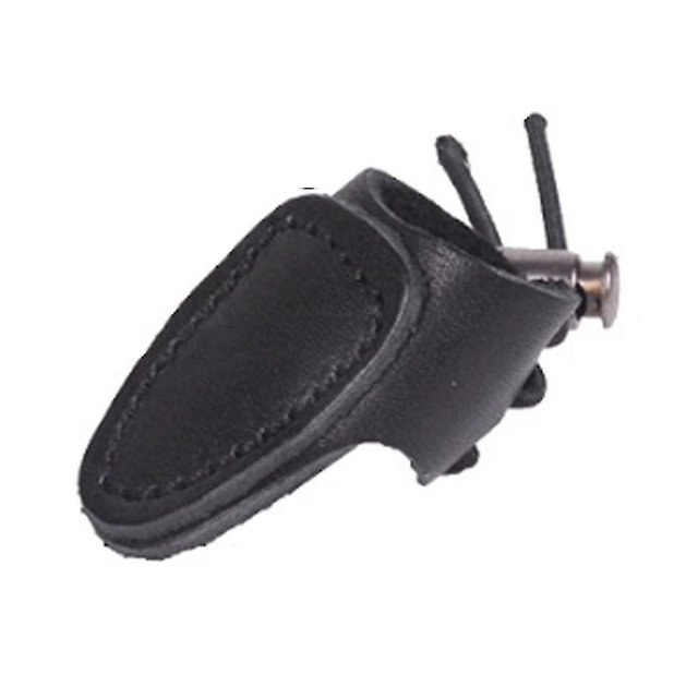 Anillo de cuero suave KEWITY protector de dedo para Tiro con arco recurvo guante de Tiro negro