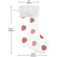 thumbnail image 2 of GZHJMY Strawberry Christmas Stocking, Personalized Large Candy Stocking Hanging Gift, Xmas Stockings Decoration for Family Holiday Party Ornaments Decor Fireplace, 2 of 7