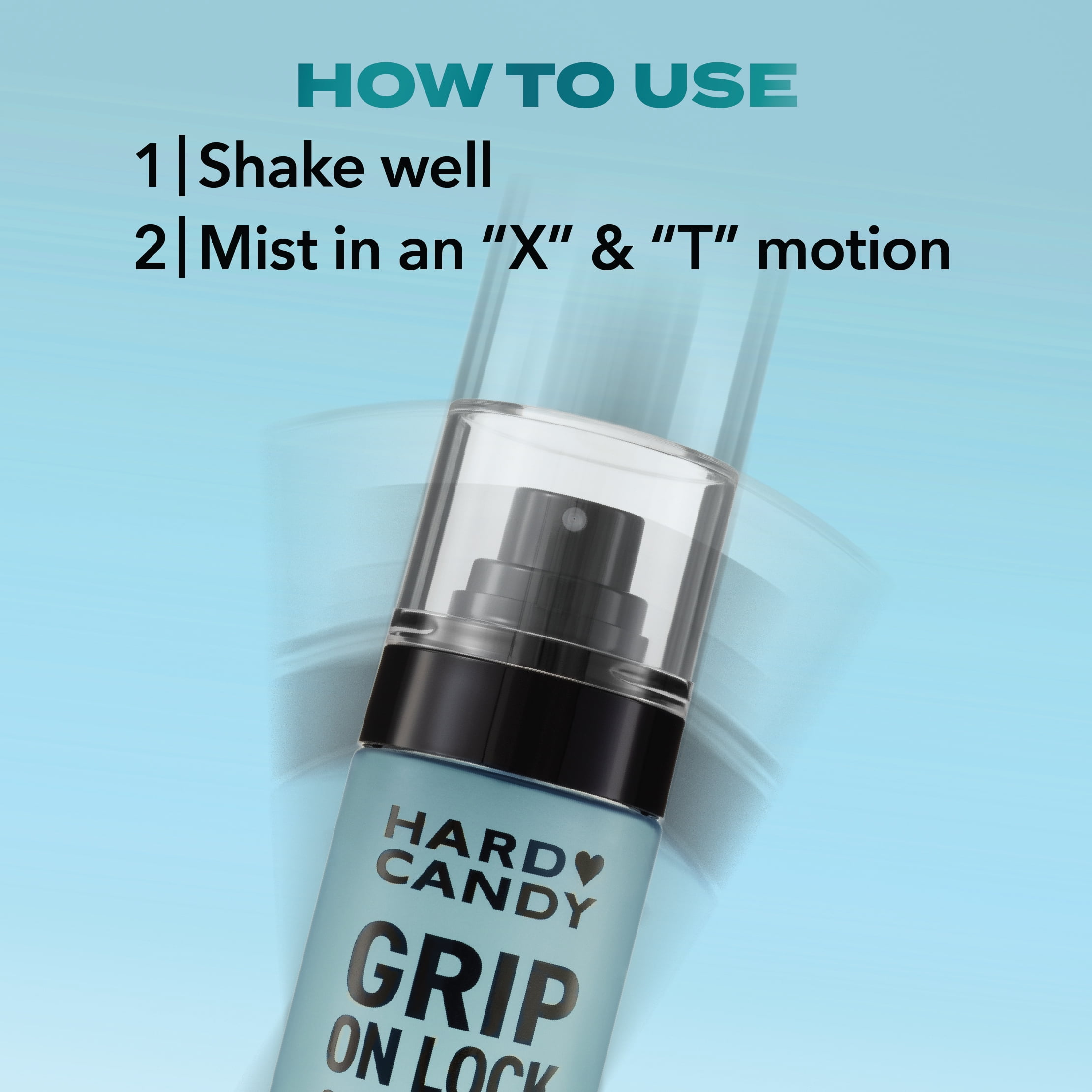 Hard Candy Grip On Lock Vaporisateur fixateur, sans alcool, tenue pendant 16 heures, fini rosé, hydratant 3.4 fluid ounces