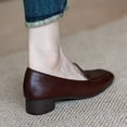 thumbnail image 5 of Women Square Toe Loafers Soft Sole Low Heel Slip On Work Dress Shoes, 5 of 6