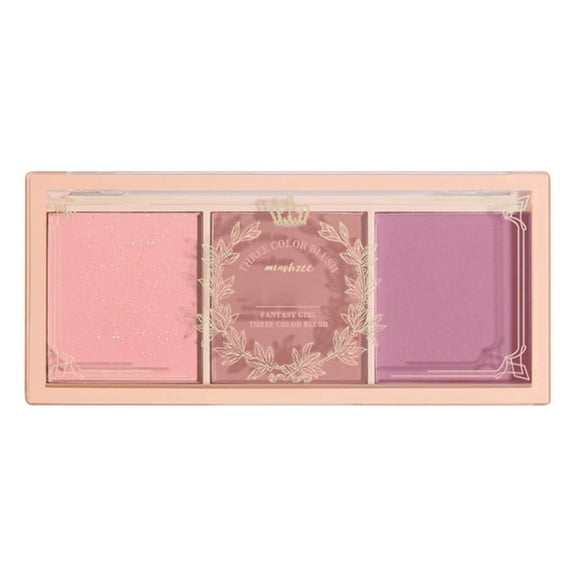 3 Color Blush Palette for Cheeks - Natural Matte Pink Contour Powder Blush, 3 in 1 Long Lasting, Blendable, Face Matte Contour Blush Makeup Palette, Blendable Trio for Cheeks, All Skin Tones