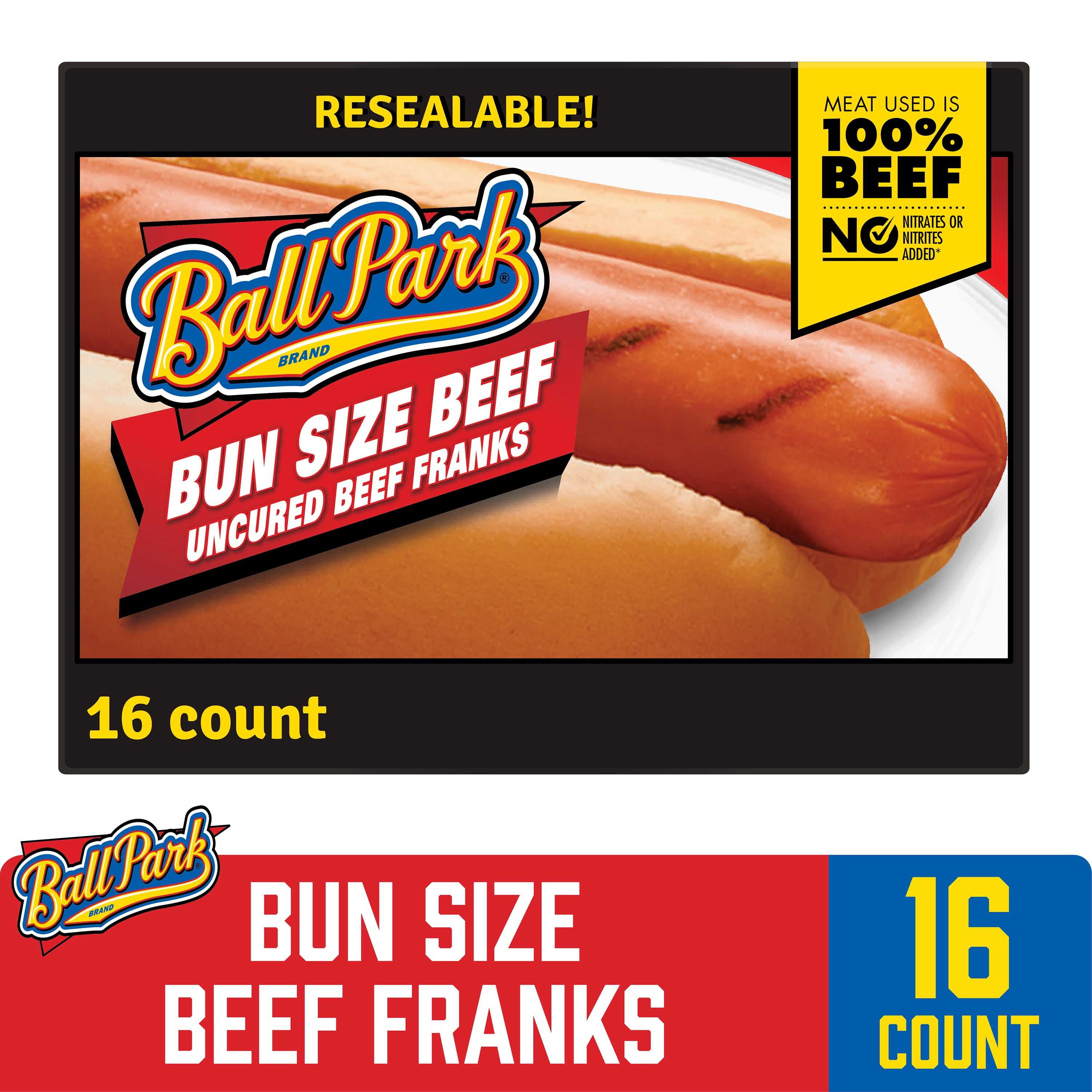 Ball Park® Bun Size Beef Franks, 16 Count - Walmart.com - Walmart.com