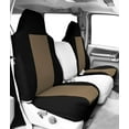 thumbnail image 2 of CalTrend Front Cordura Seat Covers for 1987-1995 Jeep Wrangler - JP129-06CC Beige Insert with Black Trim, 2 of 3
