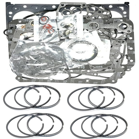 Seapple Full Gasket Kit Piston Rings Compatible with V3300 Kubota Bobcat S250 T225 245 (12 Valves)