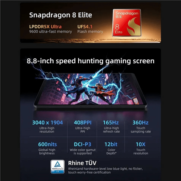 Lenovo Legion Y700 2025 CN Android Pad Gen 4 TB322FC Gaming Tab 12