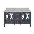 thumbnail image 5 of Olivia 60" Double Bathroom Vanity with Marine Gray Cabinet and Carrara Marble Top, 5 of 6
