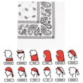 thumbnail image 3 of Knocker Classic 22" Cotton Bandana for Men & Women Double Sided Scarf, White Paisley, 3 of 3