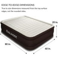 thumbnail image 6 of Englander First Ever Microfiber Queen Air Mattress, Luxury Microfiber airbed with Built in Pump, Highest End Blow up Bed, Inflatable Air Mattresses for Guests Home Travel, Brown, 6 of 6