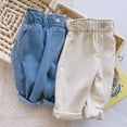 thumbnail image 4 of Little Baby Boys Girls Elastic Waist Causal Denim Pants Jeans 0-4T, 4 of 5