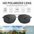 thumbnail image 2 of Gafas de Sol SUNGAIT Ultra Ligeras Rectangulares para Hombre Gris x2, 2 of 7