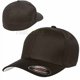 thumbnail image 4 of Gorra de béisbol Flexfit de sarga de algodón ajustada negra para adulto, 4 of 4