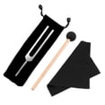 thumbnail image 3 of Diapasón de aleación de aluminio 528C 528Hz Pitchfork con mazo Paño de limpieza Bolsa de transporte Instrumento musical de curación de sonido Tomshoo Diapasón, 3 of 6