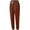 thumbnail image 2 of A2Y Women's Soft Fleece Drawstring Elastic Waist Stretch Pockets Joggers Sweatpants Dark Rust 2XL, 2 of 3