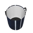 thumbnail image 4 of Circular Hamper Single Layer Laundry Basket Storage Basket Waterproof Single Layer Fabric With Handle Pe Support Strip Darkblue Stripe_2 Small, 4 of 8