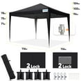 thumbnail image 4 of Quictent 10x10 ft Black Pop-up Outdoor Canopies, Waterproof, 4 of 6