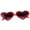Red, variant on Toddler Girl Heart Shaped Sunglasses, Vintage Cute Eyewear, Lovely Sunglasses