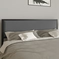 thumbnail image 3 of Merrick Lane King Size Headboard Dark Gray Fabric Upholstered Headboard With Metal Frame and Adjustable Rail Slots, 3 of 12