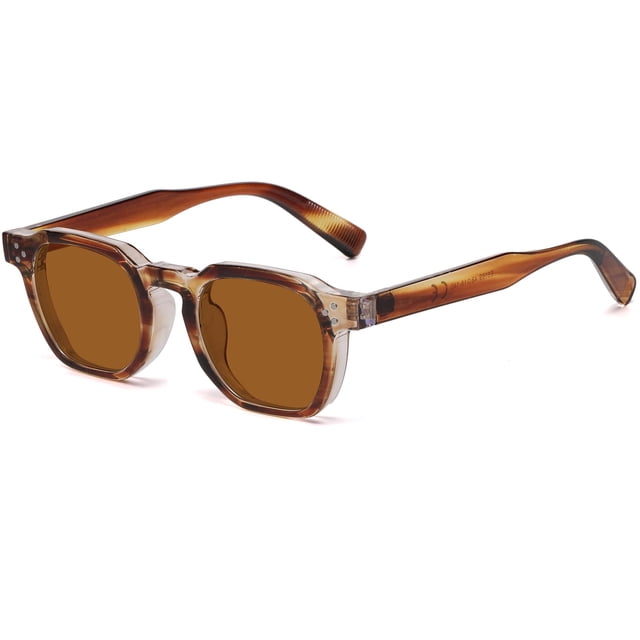 Gafas de Sol Retro Cuadradas con Montura Gruesa AIEYEZO UV400 Unisex