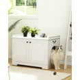 thumbnail image 3 of Hzuaneri Cat Litter Box Enclosure， Hidden Litter Box Furniture, White CB05703X, 3 of 10