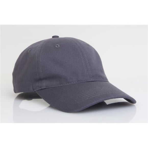 Brushed Cotton Twill Hook & Loop Adjustable Cap 2, Graphite - One Size