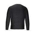 thumbnail image 3 of Crew Neck Sweater for Men Men's 2024 Baggy Soft Casual Sweaters Classic Waffle Pullover Tops Fall Winter Attire for Going Out, 3 of 4