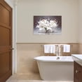 thumbnail image 3 of ZHONGYUTONG White Lily Flower Wall Art Canvas Floral Blooming in Water Pictures Still Life Painting for Bathroom Decor Framed (16.00" x 24.00"), 3 of 5
