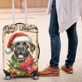 thumbnail image 4 of Merry Christmas Santa Mastiff Scarf Twinkling Lights Xmas Holiday Travel Luggage Cover Mastiffs Dog Lover Gifts Idea Suitcase Dust Protective Decor - 00022, 4 of 5