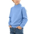 thumbnail image 2 of SDNall Boys and Girls Casual Mock Neck Sweaters, Solid Relaxed Fit Pullover Layering Tops for School, Fall Winter Everyday Thick Soft Knitted Cotton Sweater 1-12 Years, 2 of 10