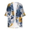 thumbnail image 4 of jjayotai Summer Lightweight Cardigan for Women, 3/4 Sleeve Chiffon Kimono Shrug Beach Cover Ups Boho Floral Print Swimsuit Coverup Multicolor M, 4 of 5