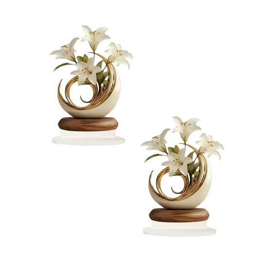 2Pcs Geometric Acrylic Desktop Ornament Decoration Perfect Colleagues Kids And Family Stylish Home Or Desktop Ornament