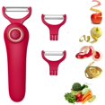 thumbnail image 1 of 5 In 1 Blade Electric Peeler, Handheld Electric Vegetable Peeler, Cordless 3 Blade Electrics Peeler, For Potato, Carrots, Fruits Vegetable Peeler, Suitable for Home Use, 1 of 7