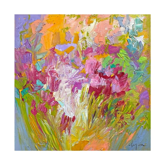Canvas Wall Art - Dorothy Fagan 'Hum Along With Me' Wall Art for Living Room, Bedroom, or Office Décor by Trademark Fine Art - 14 x 14 Inches