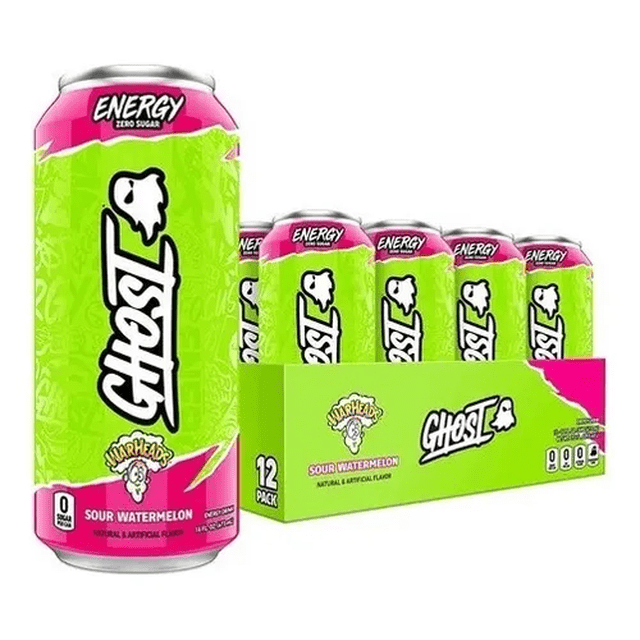 GHOST 16 OZ 24 PZAS 2 PACK DE 12 PZAS SOUR WATERMELON