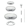thumbnail image 5 of Basicwise 3 Tier Fruit Basket Stand for Kitchen Counter - Black Wire Metal Produce Organizer, Vegetable Storage Bin, Snack Holder, Onion Potato Holder, Pantry Wire Baskets, 12 x 12 x 18.25 Inch, 5 of 7
