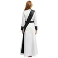 thumbnail image 2 of TSSOE Robe de Prêtre d'Halloween pour Femmes Robe Cosplay à Manches Longues avec Étole Tenues de Pasteur Blanc P, 2 of 5